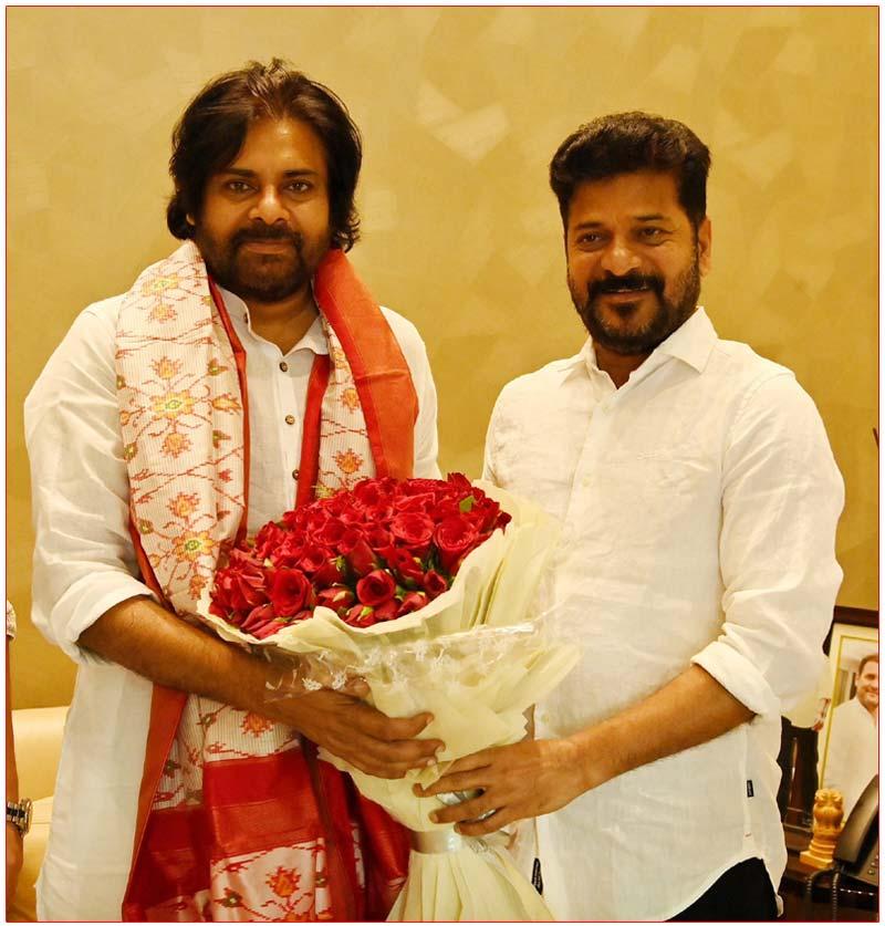 Pawan Kalyan meets Revanth Reddy and donates for TG