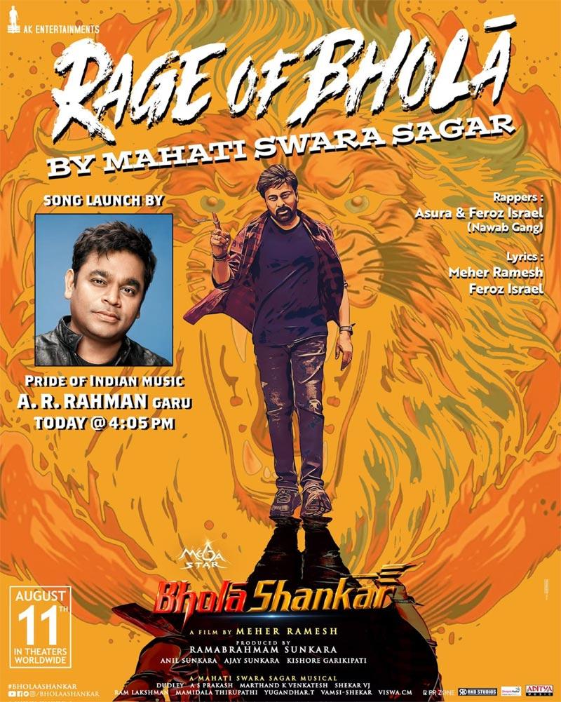 AR Rahman To Release Bholaa Shankar Song