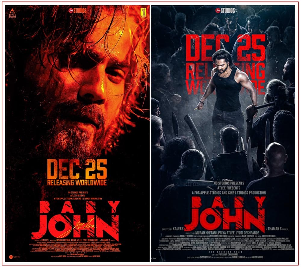 Brand New Posters Of Varun Dhawan Baby John Confirming Release Date
