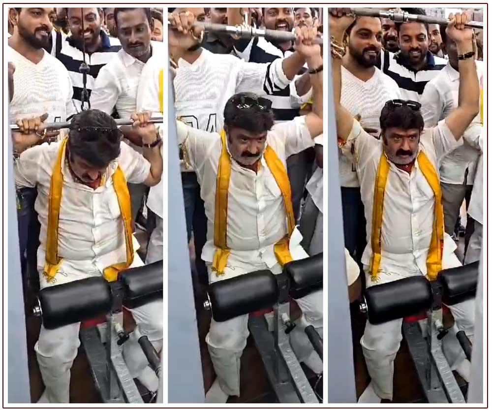 Balakrishna hulchul at a gym