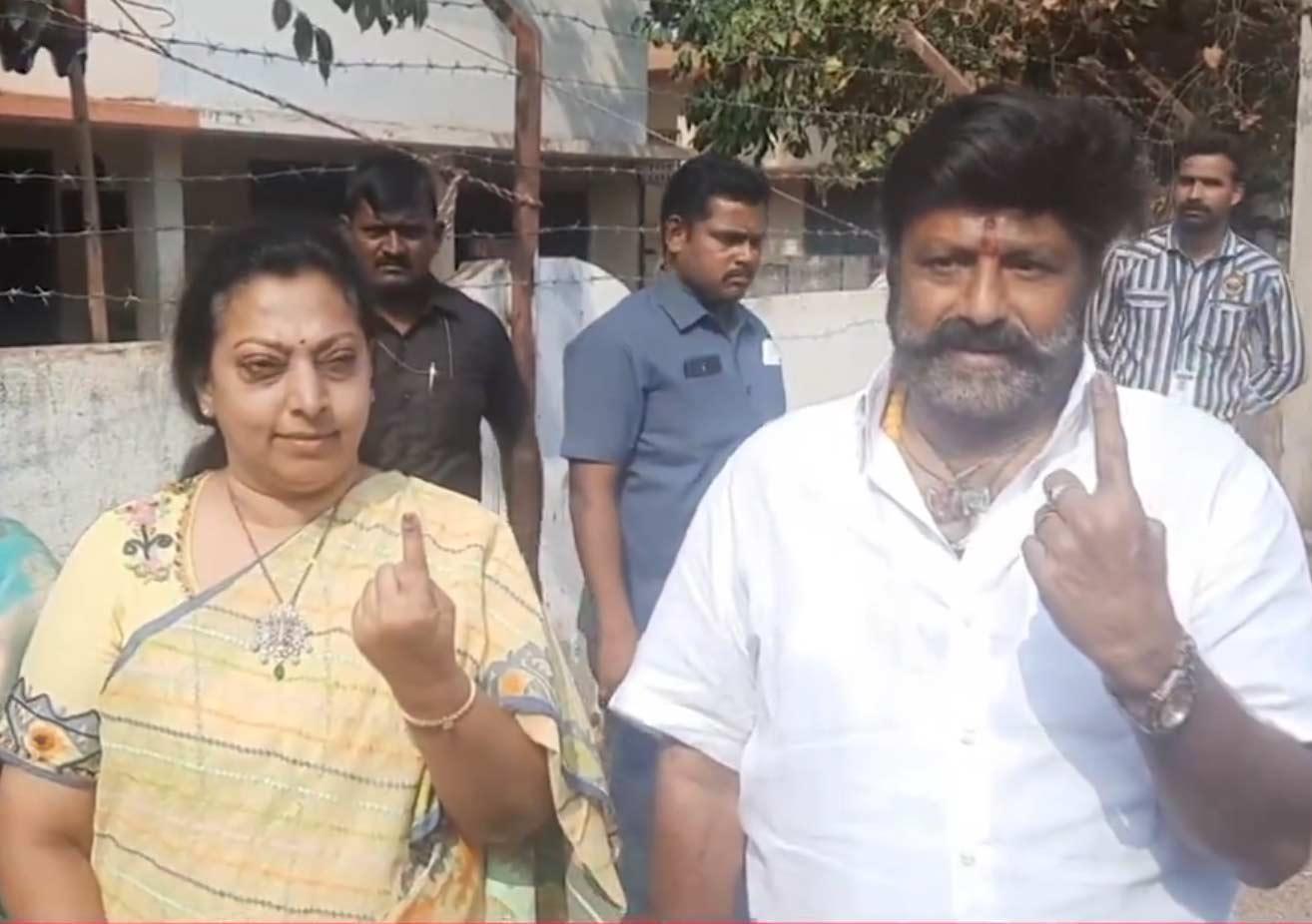 Balakrishna casts his vote