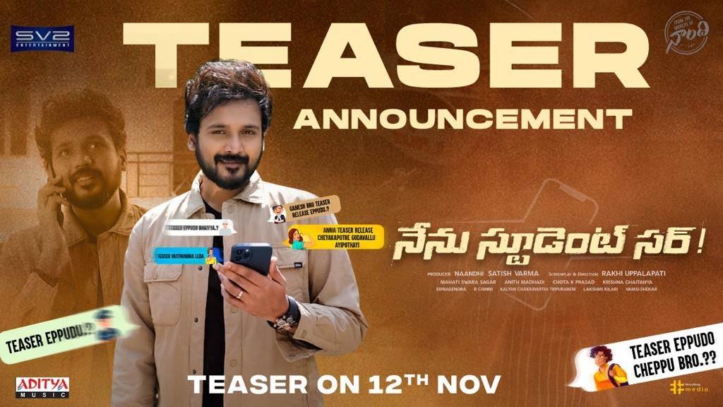 Nenu Student Sir Teaser Release Date