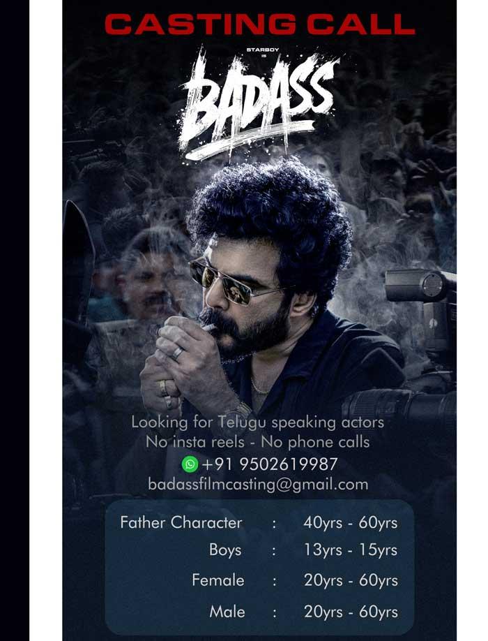 Casting Call From Siddu Jonnalagadda Badass
