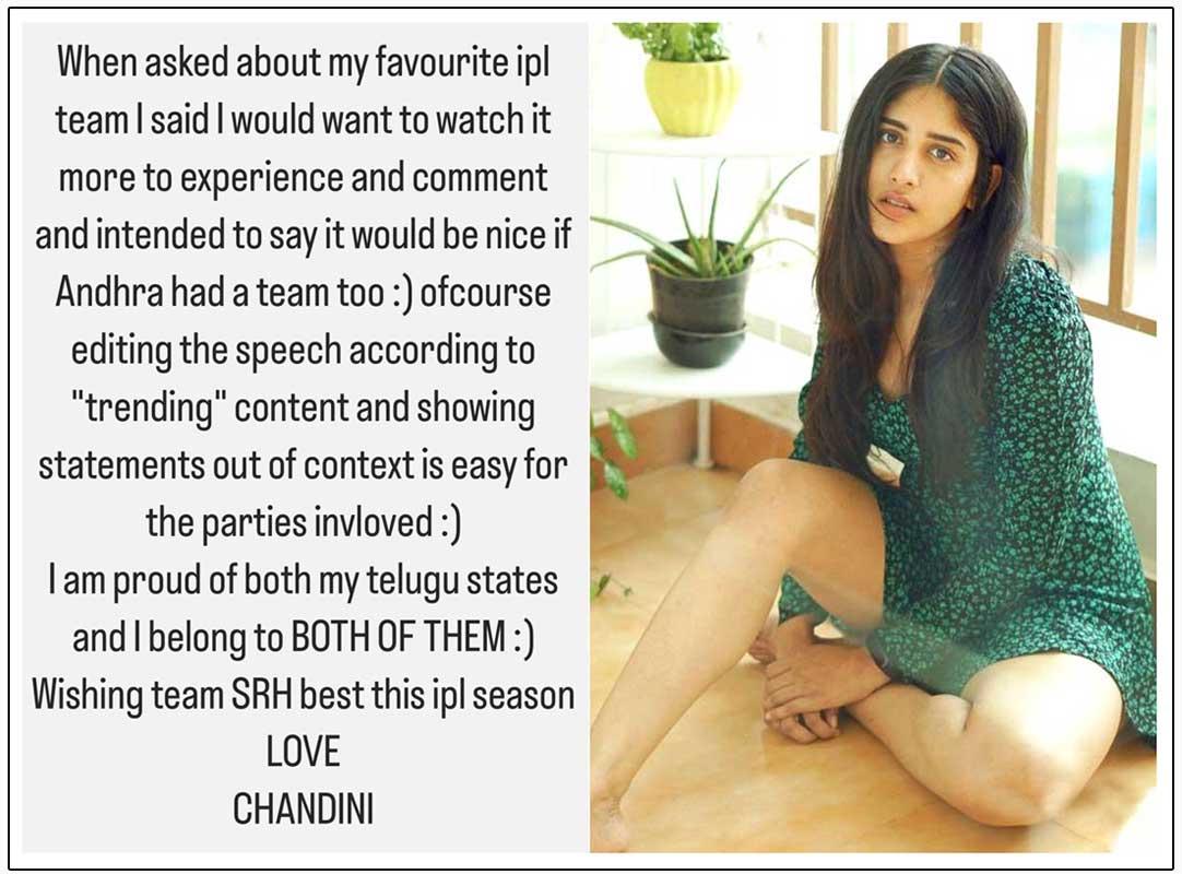 Chandini Chowdhary lands in IPL controversy