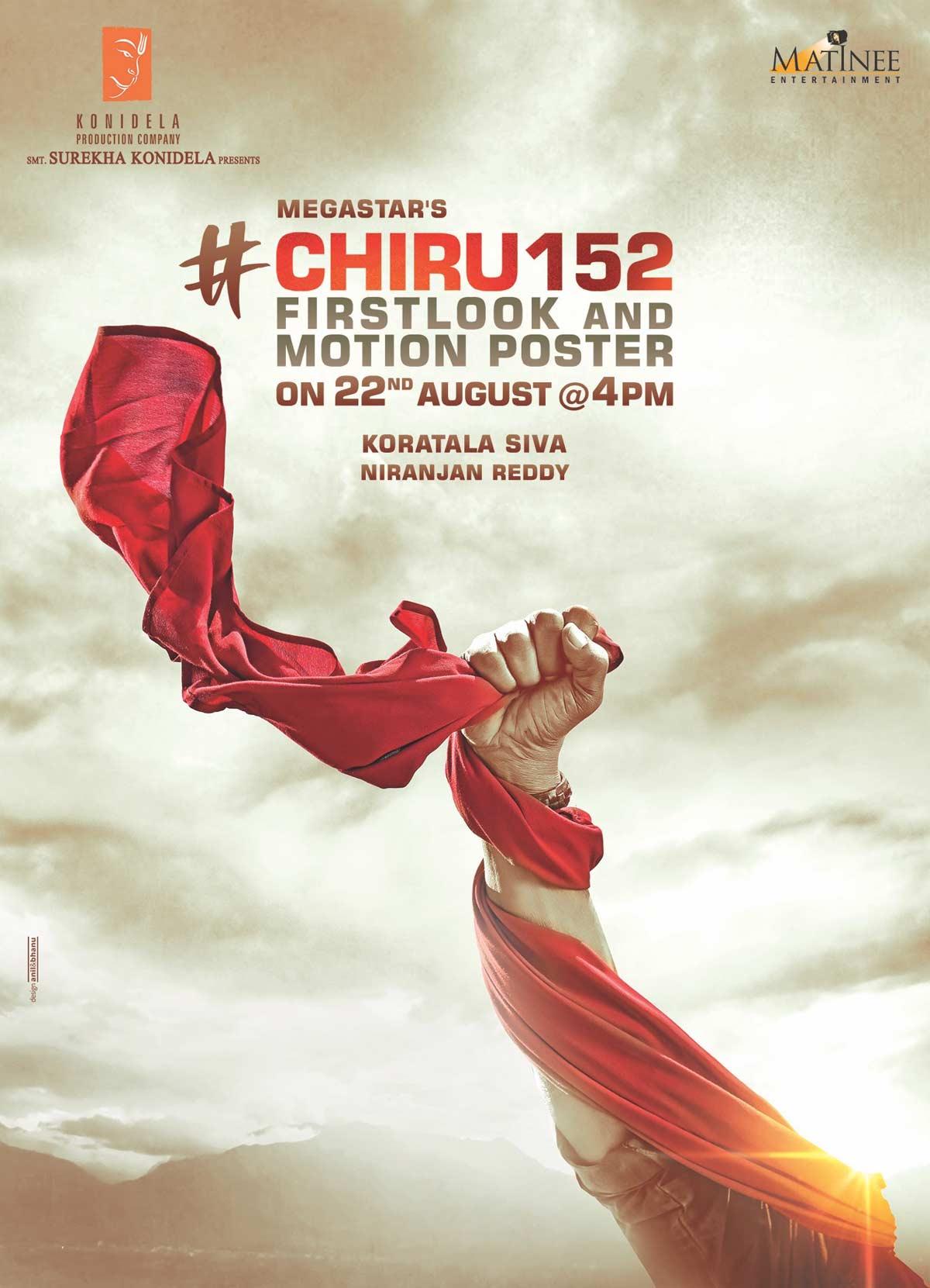Chiru Teases With Pre-Look Poster