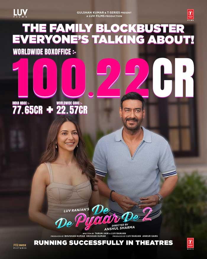 De De Pyaar De 2 Grosses 100 Crores Worldwide Collection