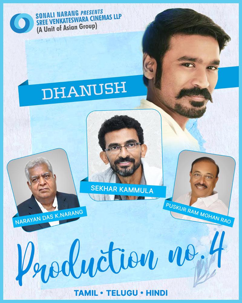 Dhanush-Sekhar Kammula's project officially announced