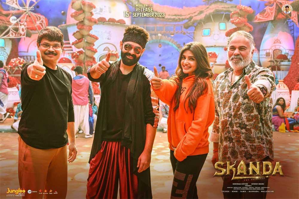 Boyapati Srinu And Ram Pothineni Skanda Done With The Shooting Part