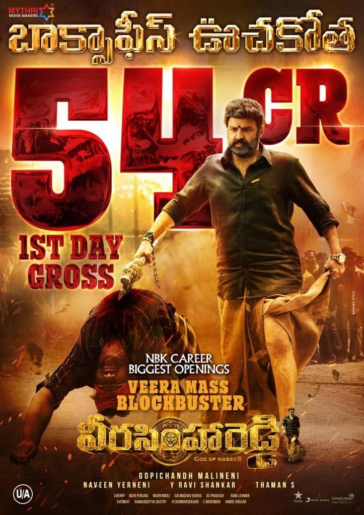 NBK Scored Highest Day 1 With Veera Simha Reddy