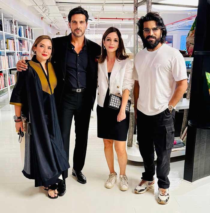 Ram Charan visits Hrithik Roshan wife Sussanne store