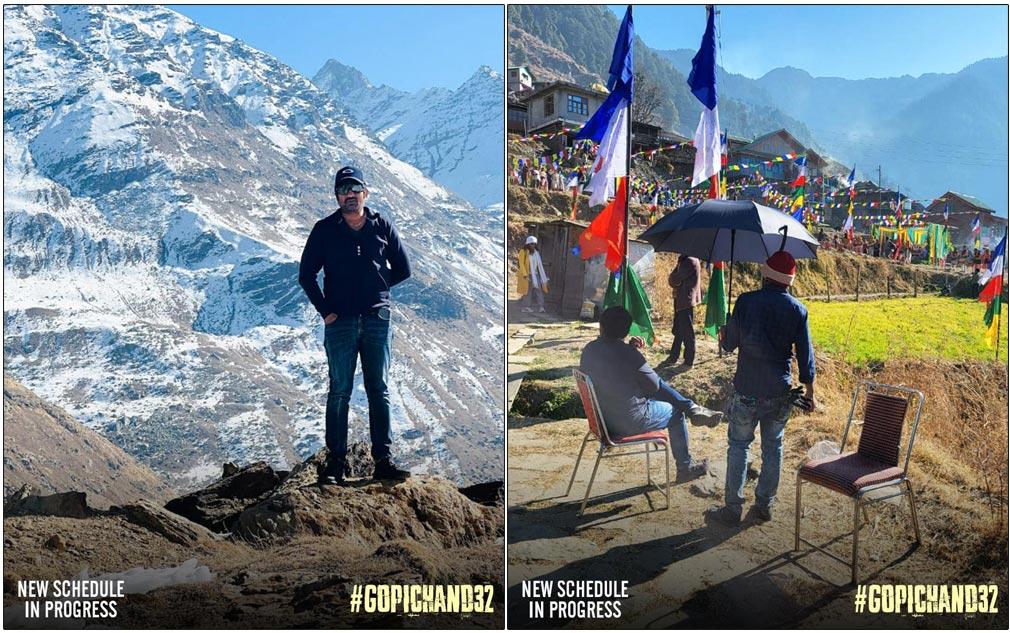 Gopichand, Sreenu Vaitla Gopichand32 Filming In Himalayas