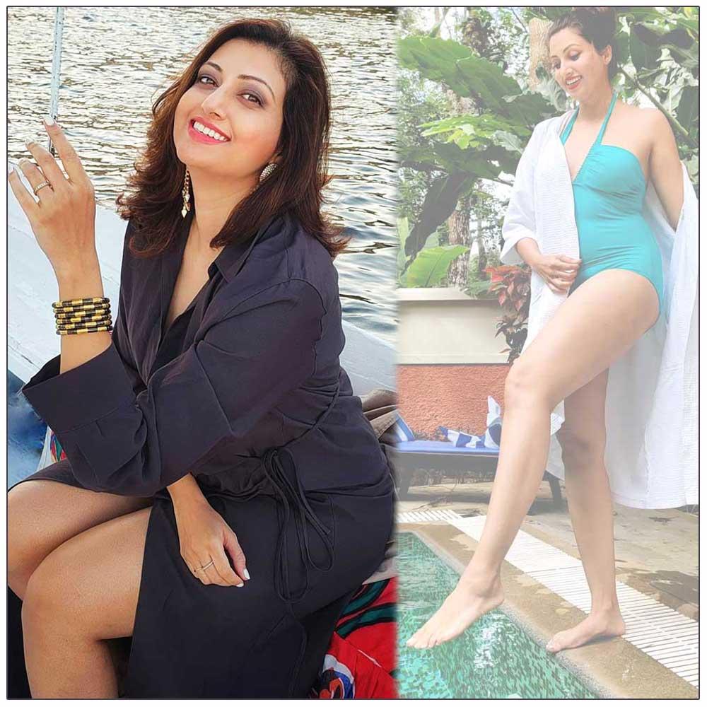 Hamsa Nandini strikes naughty at the pool