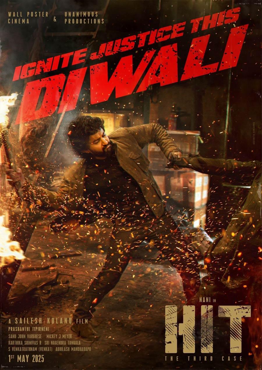 Nani HIT: The Third Case Unveils Diwali Poster