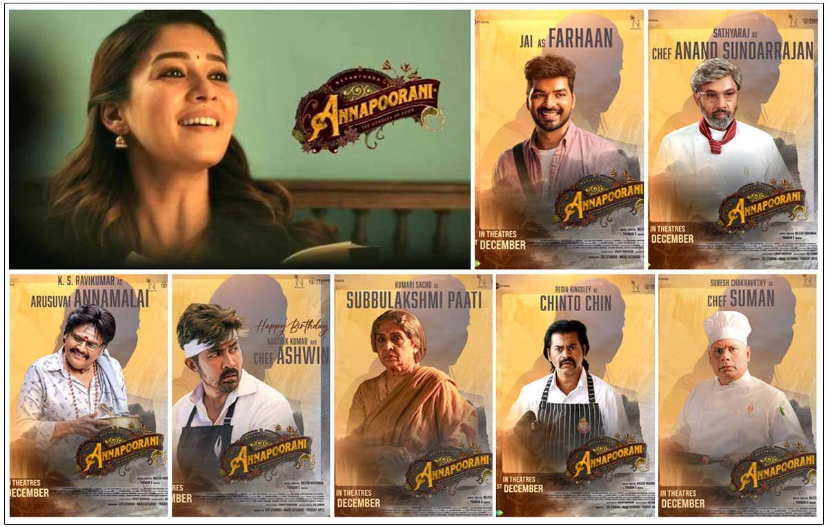 Nayanthara Annapoorni Unveiled Character Posters