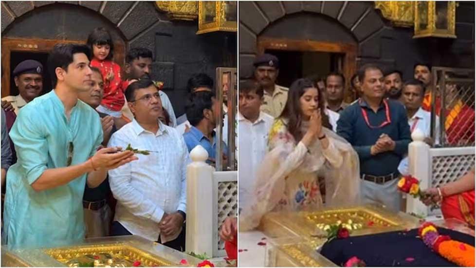 Janhvi and Siddharth pray at Shirdi ahead of Param Sundari release
