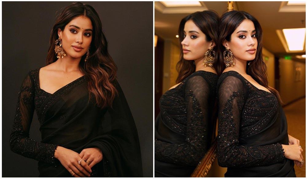 Janhvi Kapoor Blasts In A Black Saree