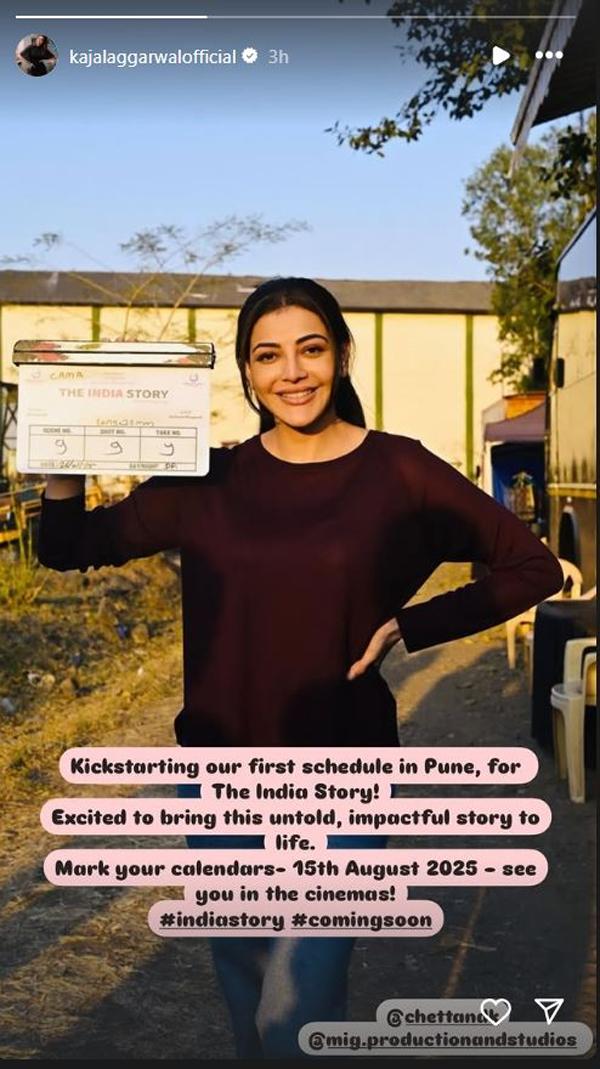 Kajal joins the sets of The Indian Story