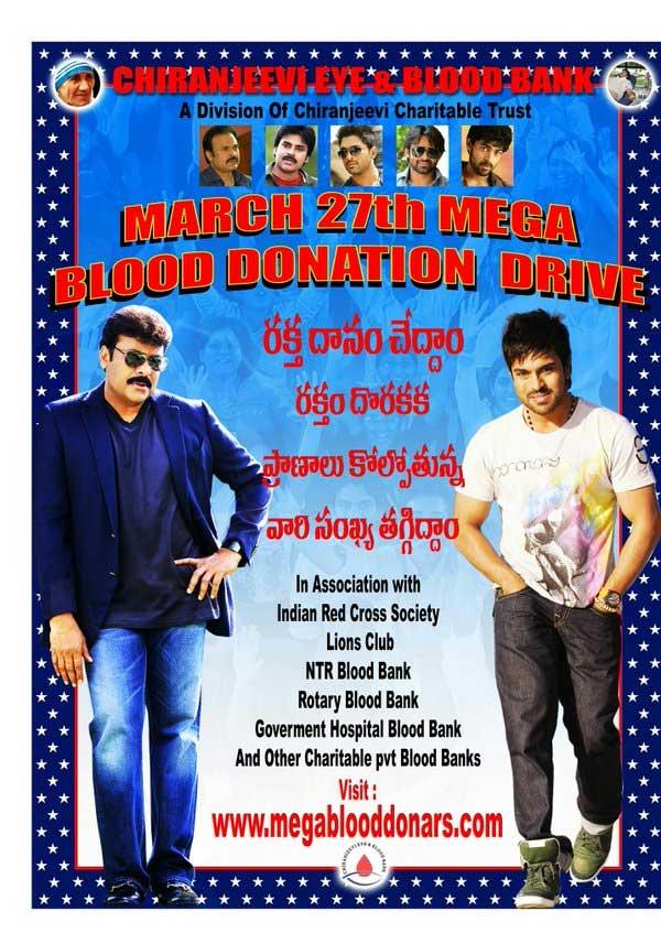 Mega Fans Blood Donation Drive for Charan's B-Day