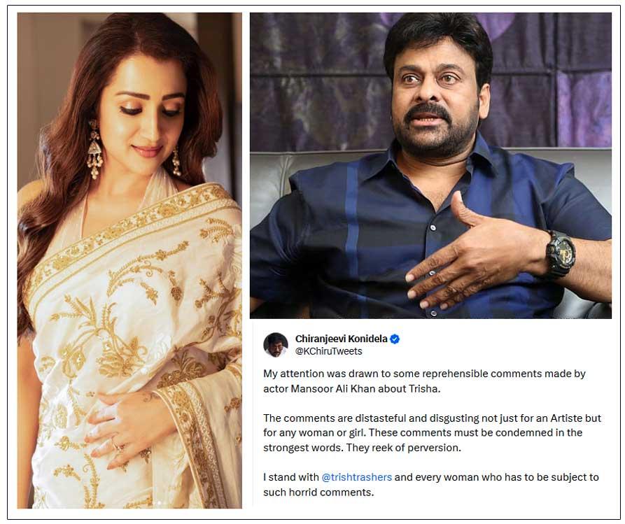 Chiranjeevi Extends His Support To Trisha