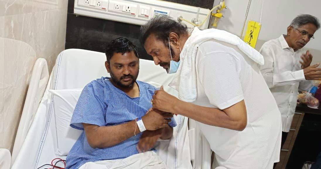 Absconding Mohan Babu visits injured reporter