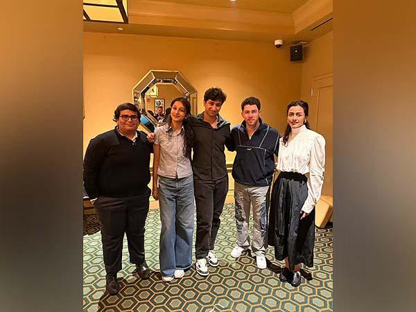 Namrata Shirodkar with children enjoy Nick Jonas Broadway show