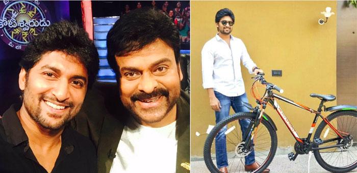 Nani Gets His Cycle Back from Chiru