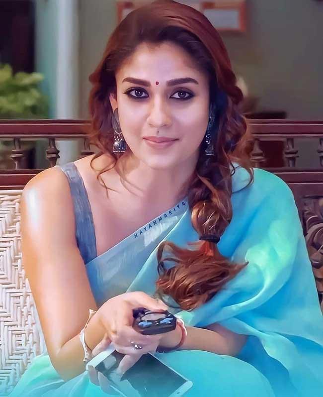 Nayanthara gesture in the rain