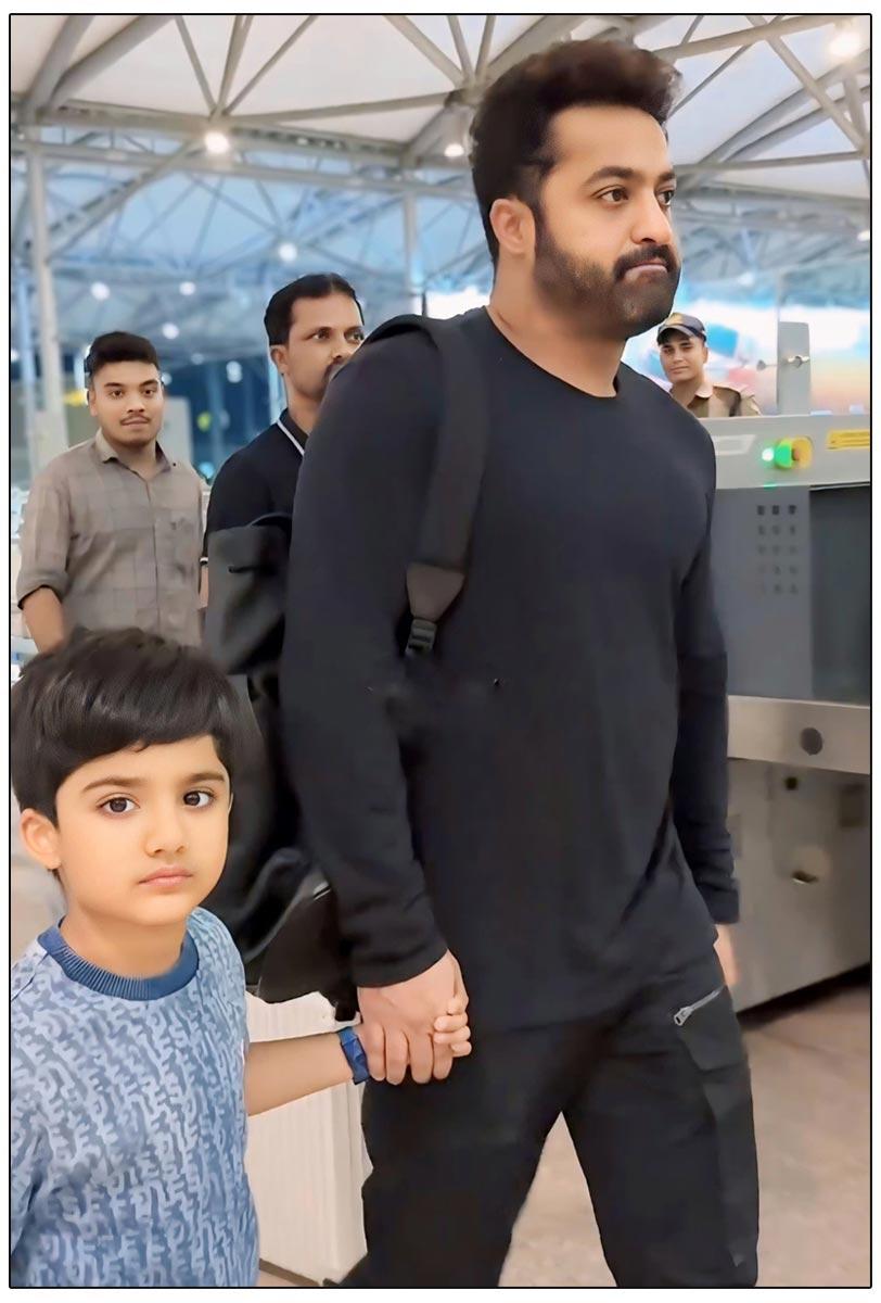 NTR With Family Flies To Thailand To Shoot Devara Song