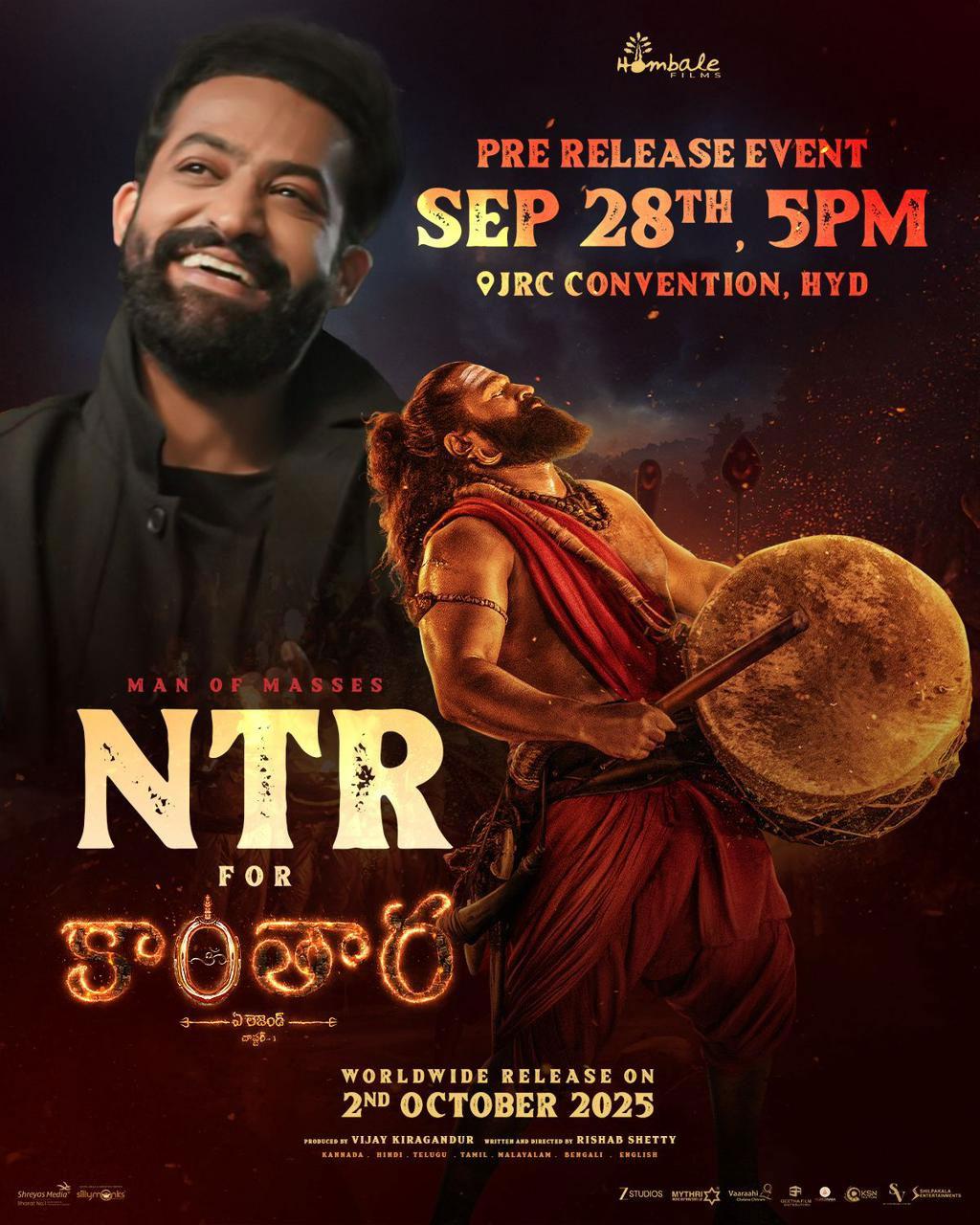 Jr NTR to grace Kantara Chapter 1 pre release event