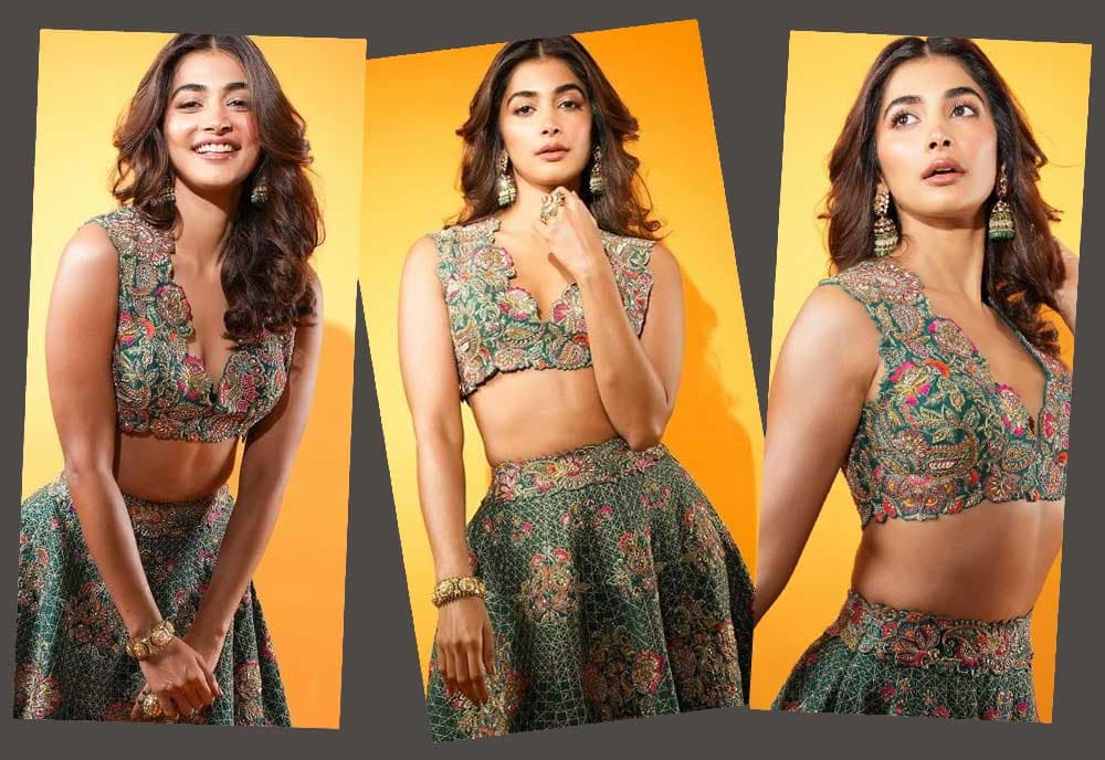 Pooja Hegde turns lovely in glittering lehenga