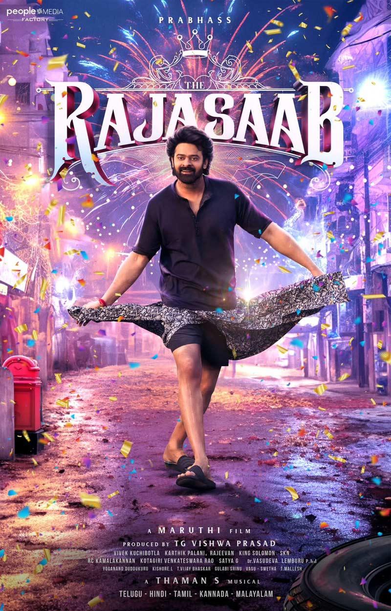 Prabhas in and as The Raja Saab