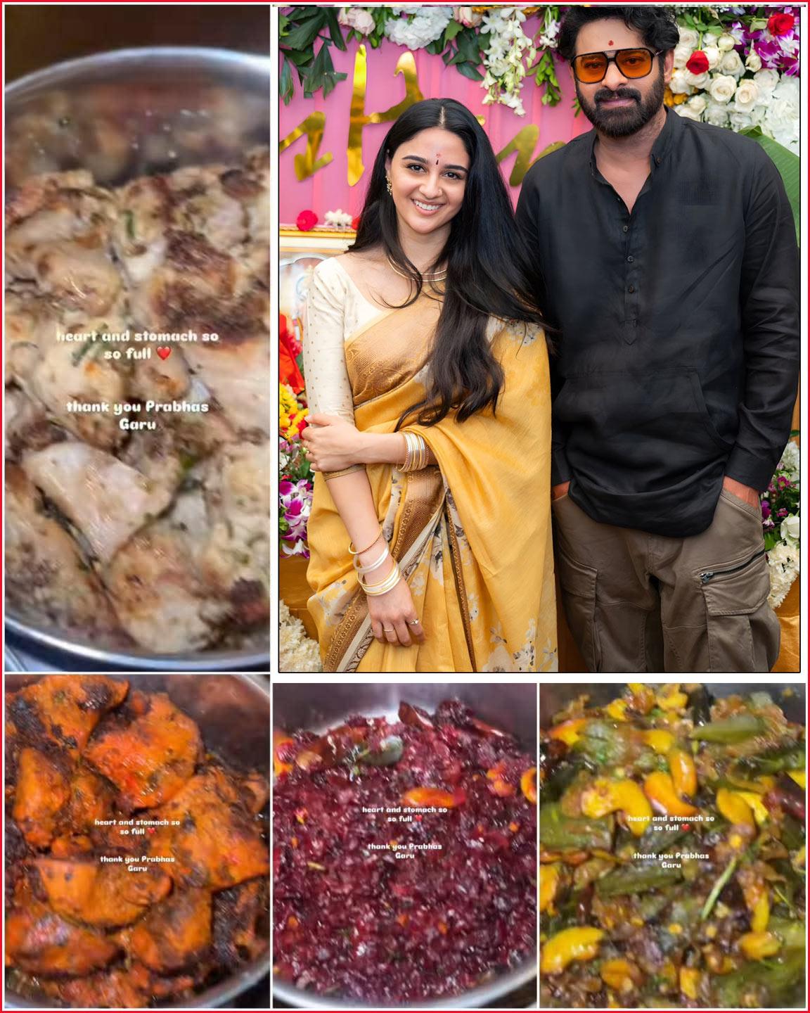 Prabhas food feast to Fauji beauty