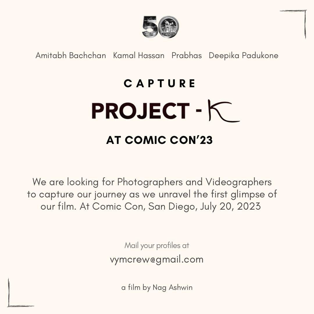Project K calls photographers, videographers