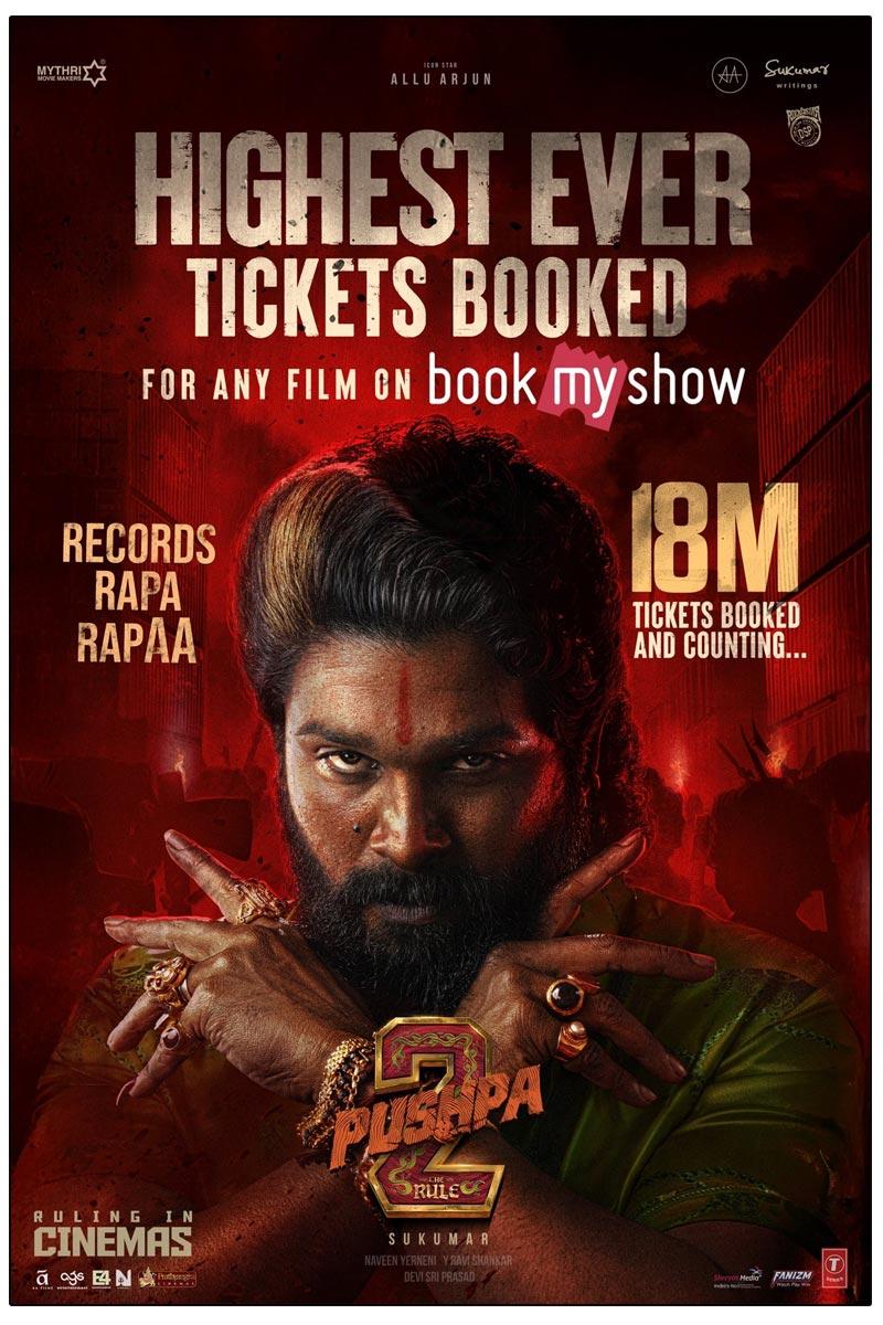 Pushpa 2 The Rule Emerges As No 1 Movie In BMS Ticket Sales