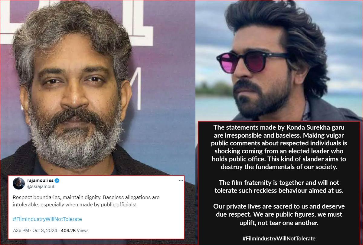 Rajamouli - Ram Charan counters Konda Surekha