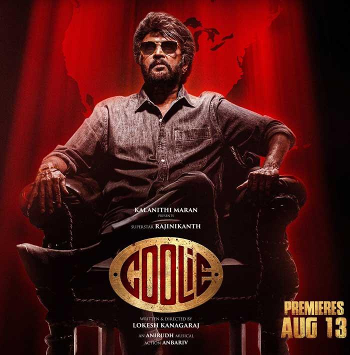 Special 50 Years Of Career Title Card For Rajini In Coolie