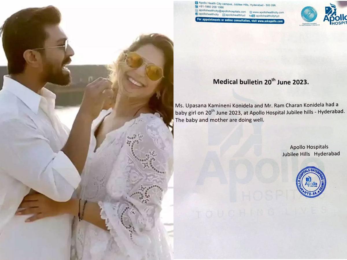 Ram Charan and Upasana blessed with baby girl