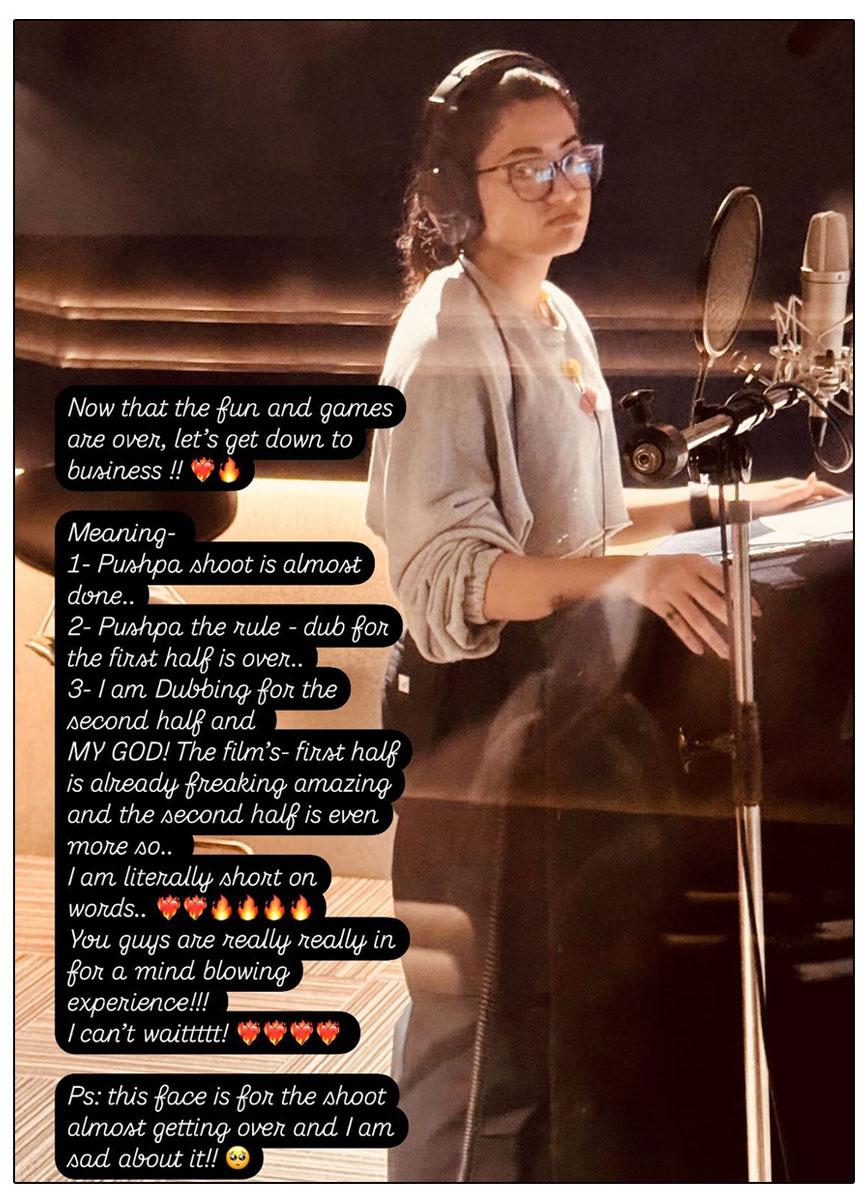 Rashmika Mandanna Shares Exciting Update On Pushpa 2 The Rule