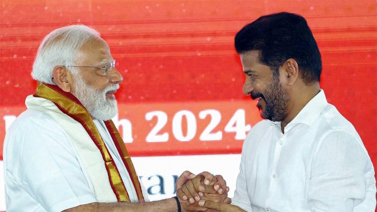 Revanth Reddy stunning support to Modi & Ministers