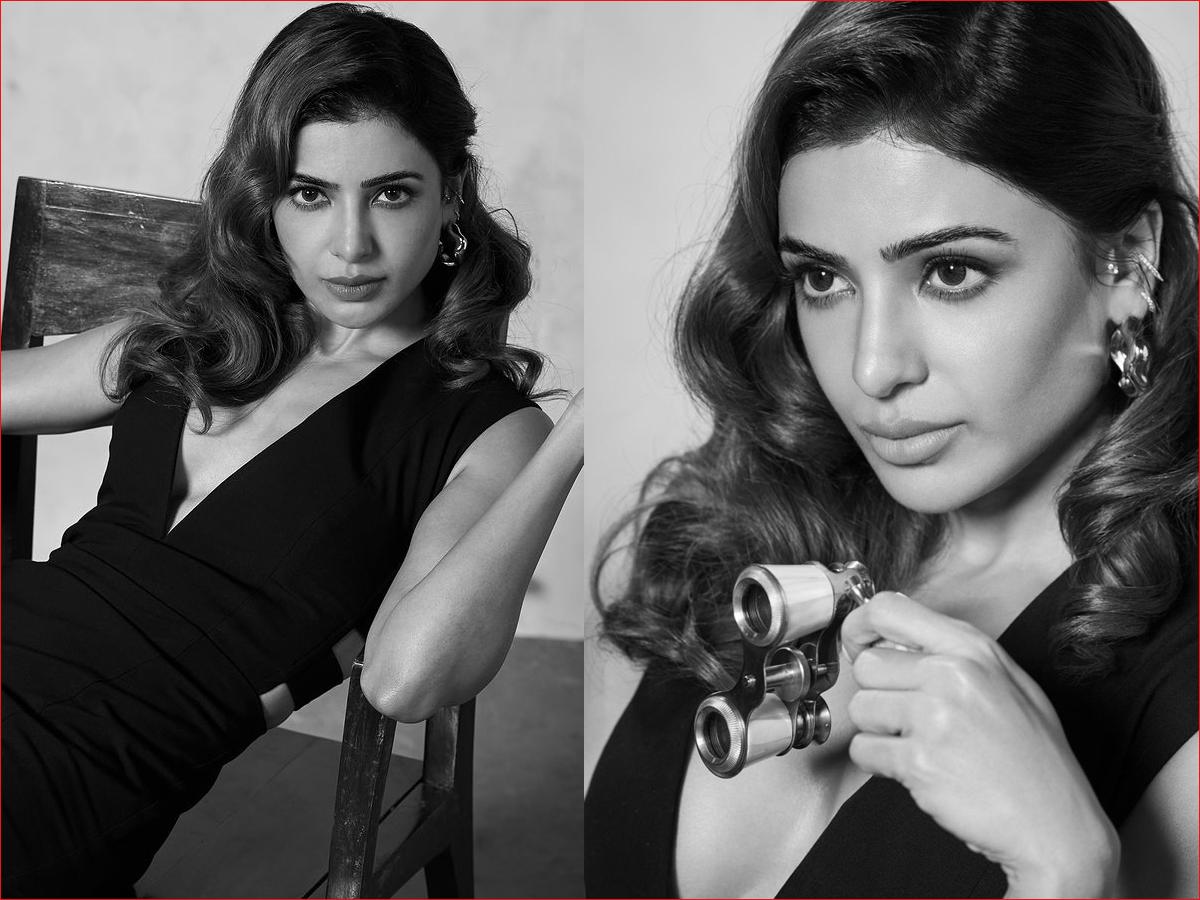 Samantha Tempts In Latest Monochrome Photoshoot