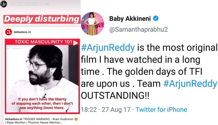 Sam Who Praised Arjun Reddy, Slams Reddy