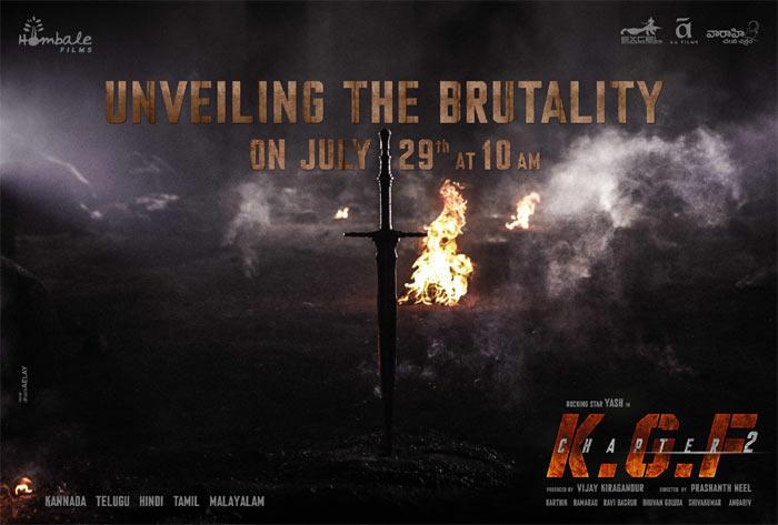 Big Announcement: KGF 2 To Show Its Brutality