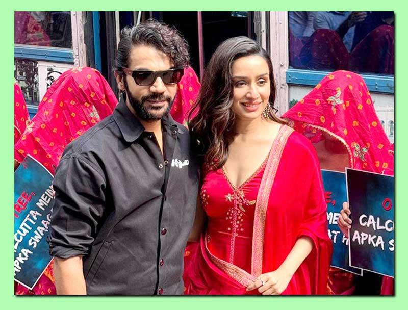 Shraddha Kapoor, Rajkummar Rao enjoying in Kolkota
