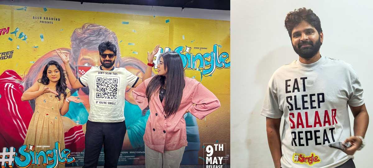 Sree Vishnu promotes Single in a unique way