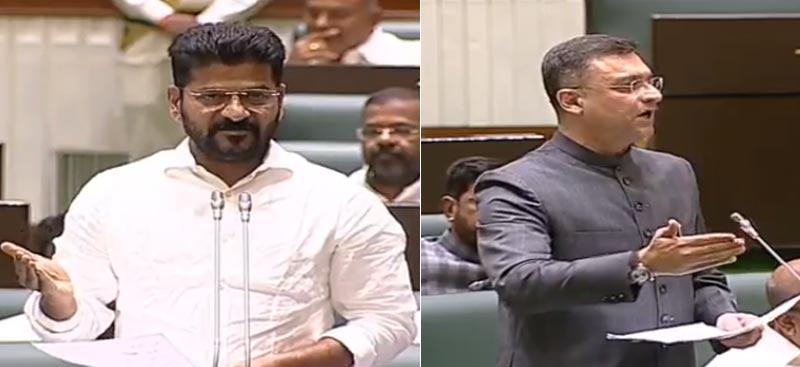 Sparks Fly Between Revanth Reddy And Akbaruddin Owaisi