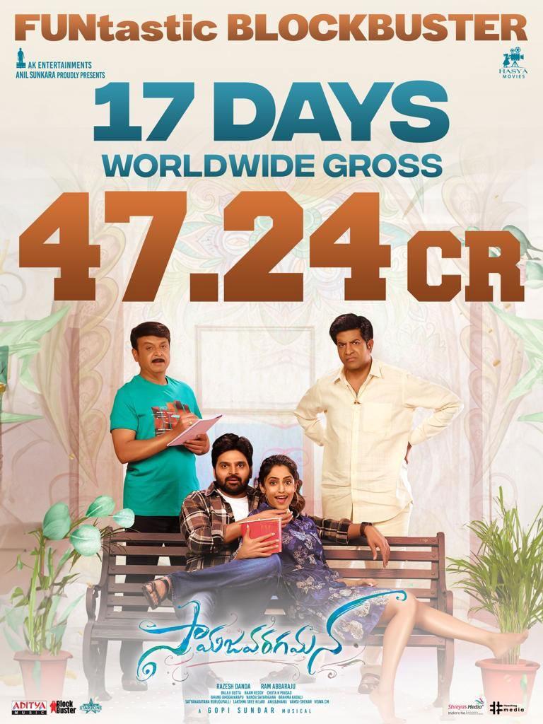 Samajavaragamana Heading Towards Rs 50 Crores Club
