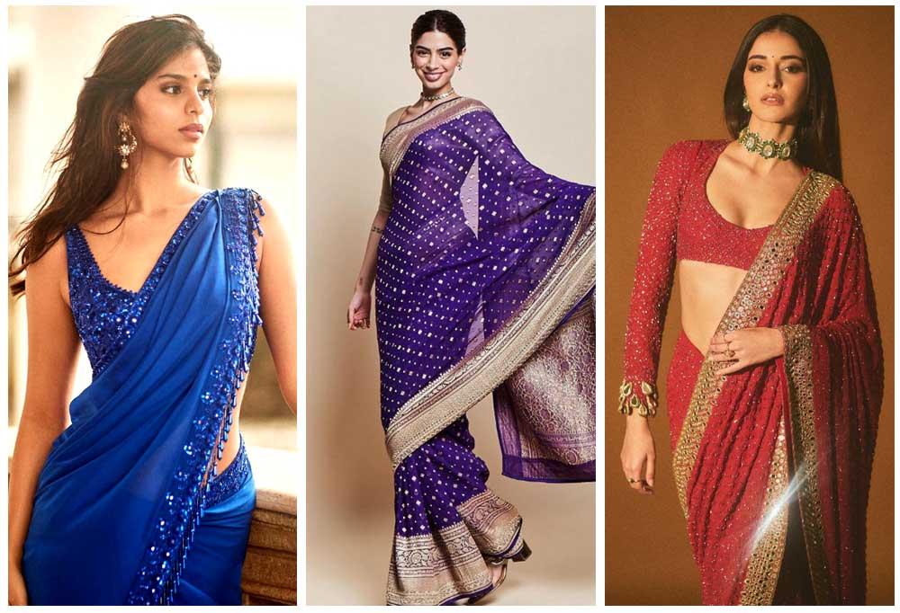 Suhana, Ananya, Khushi sensuous in sarees