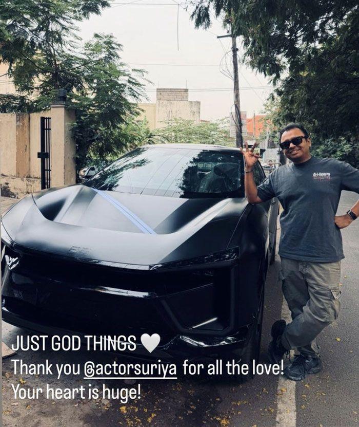 Suriya Gifts Mahindra BE6 Car to Karuppu Cinematographer GK Vishnu