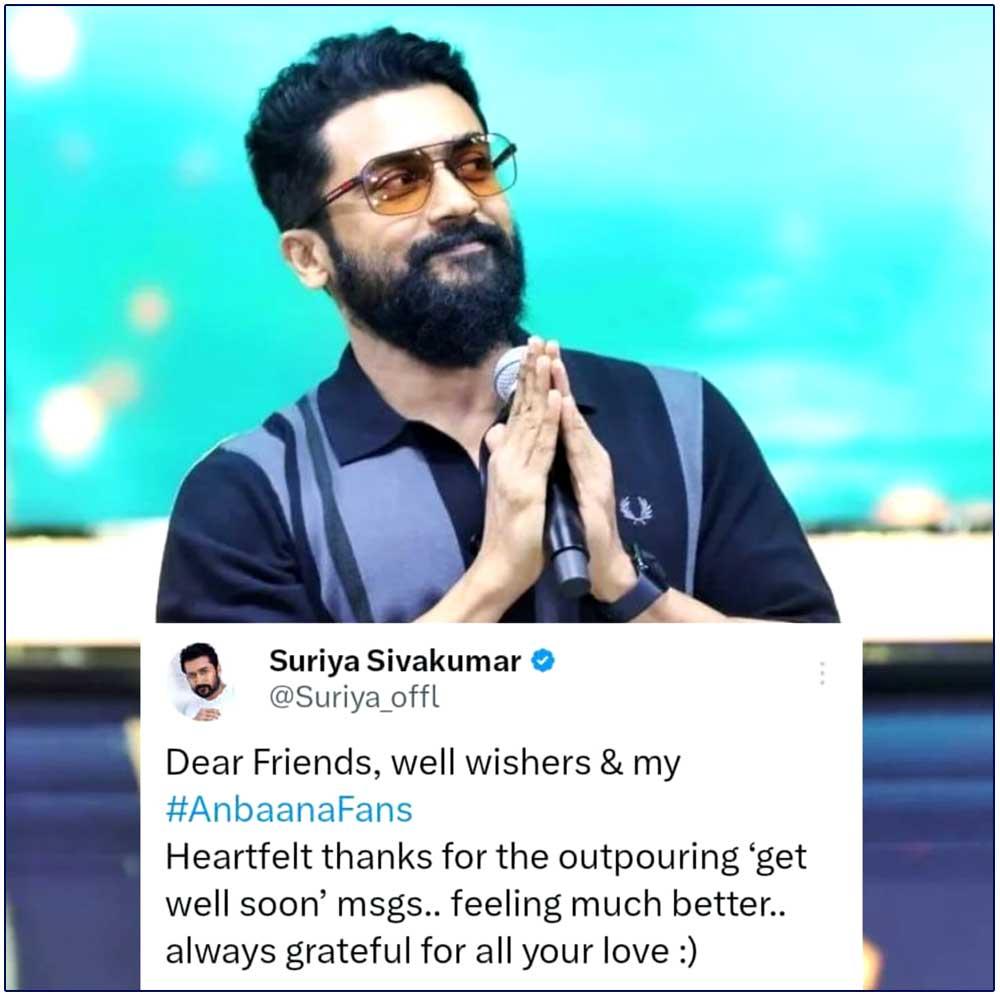Suriya reacts on his injury in Kanguva sets