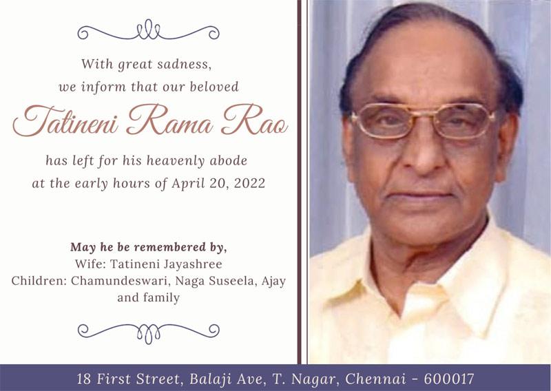 Senior director passes away